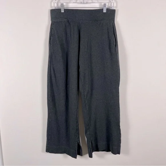 Pact Charcoal Knit Pants Size Large Organic Cotton Sweats Soft Comfy Sustainable - Picture 1 of 12